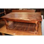 Mexican Pine Coffee Table with Shelf under