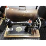 Sewing Machine in Wooden Case