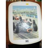 Vintage Tray Depicting Graham Hill