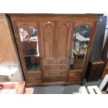 Edwardian Wardrobe with Hanging Space Compactum with Drawers etc