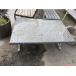 Granite Top Garden Table