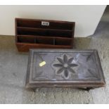 Desk Tidy and Carved Footstool