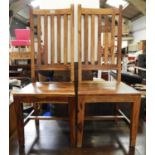 Pair of Good Quality Hardwood Chairs