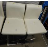 Pair of High Back Leatherette Rise and Fall Stools