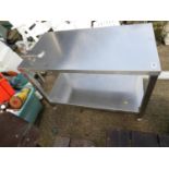 Commercial Stainless Steel Prep Table with Shelf under and Can Opener