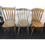 Set of Harlequin Wooden Chairs