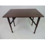 Edwardian Mahogany Folding Campaign Table - 71cm Wide x 59cm High