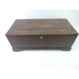 19th Century Oak Blanket Box with key - 93cm Wide x 46cm Deep x 35cm High