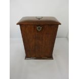 Small Oak Writing Cabinet with Key 25cm High