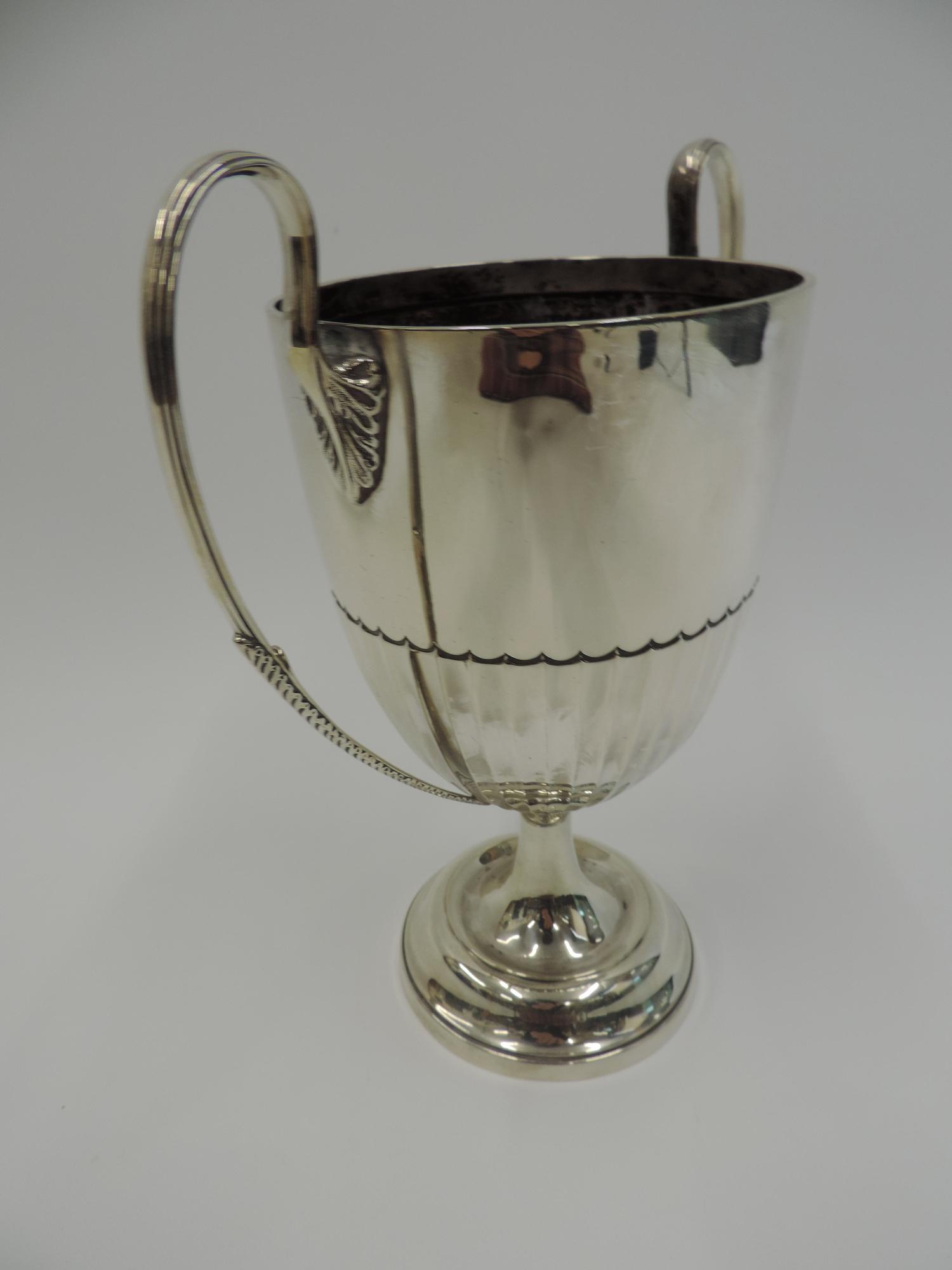 Large Two Handled Trophy not Engraved - 24cm High to top of Handle - 538gms - Image 2 of 5