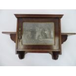 Glass Fronted Mahogany Cabinet Depicting 'Dripping Well' Anchor Wood, Barnstaple - With Key - 57cm