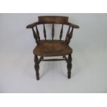 Elm Smokers Bow Chair