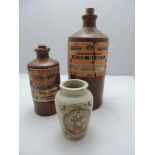 2x Ink Bottles and Cream Pot