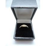 9ct Gold and Diamond Ring - Size T - 2.6gms