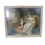 Gilt Framed Oil on Canvas - Signed J W Haynes - Visible Picture 75cm x 62cm