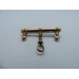 9ct Gold Bar Brooch - 3gms