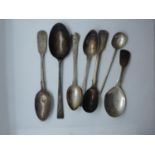 Quantity of Silver Spoons to include Georgian Caddy Spoon - 100gms