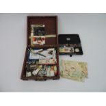 Mahogany Artists Box and Contents - 33cm x 33cm