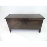 19th Century Oak Coffer - 89cm Wide x 31cm Deep x 45cm High