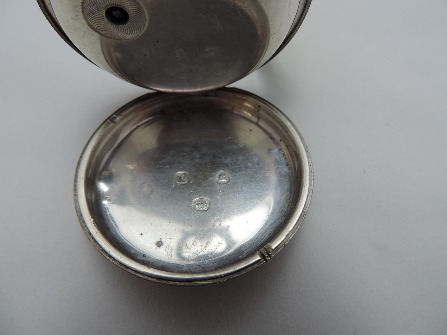 Silver Pocket Watch with Key - Not Running - Image 3 of 3