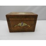 Walnut Tea Caddy with Key