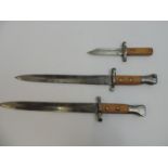 3x Bayonets - 40cm and 19cm Long