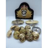 Military Badges, Buttons and Compass