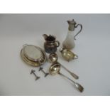 Quantity of Silver Plate to include Valmazan Jug, Claret Jug and Knife Rests etc