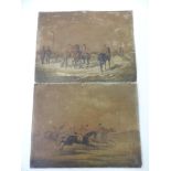 2x Early Horse Racing Prints - 36cm x 28cm