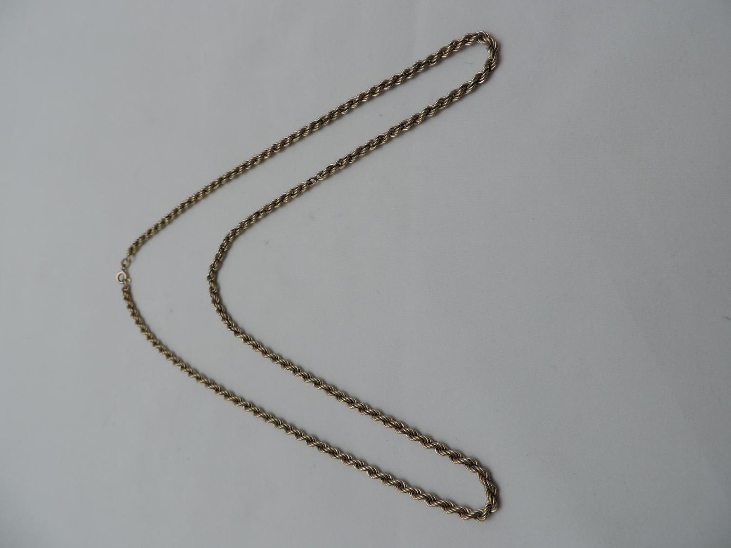 9ct Gold Necklace - 5.5gms - 58cm Long