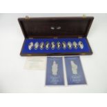 Cased Danbury Mint The Queen's Beasts Silver Ingot Set with Paperwork - Total Silver Weight 480gms