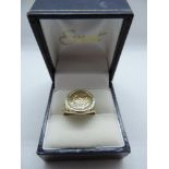 Gents Signet Sovereign Style Ring Marked 925