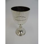 Mappin and Webb Silver Plated Cup Engraved Pinkstone Challenge Cup - 21cm High