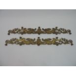 Pair of Decorative Pierced Brass Panels - Recumbent Nudes - 108cm