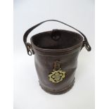 Leather Bucket/Waste Bin - 29cm High