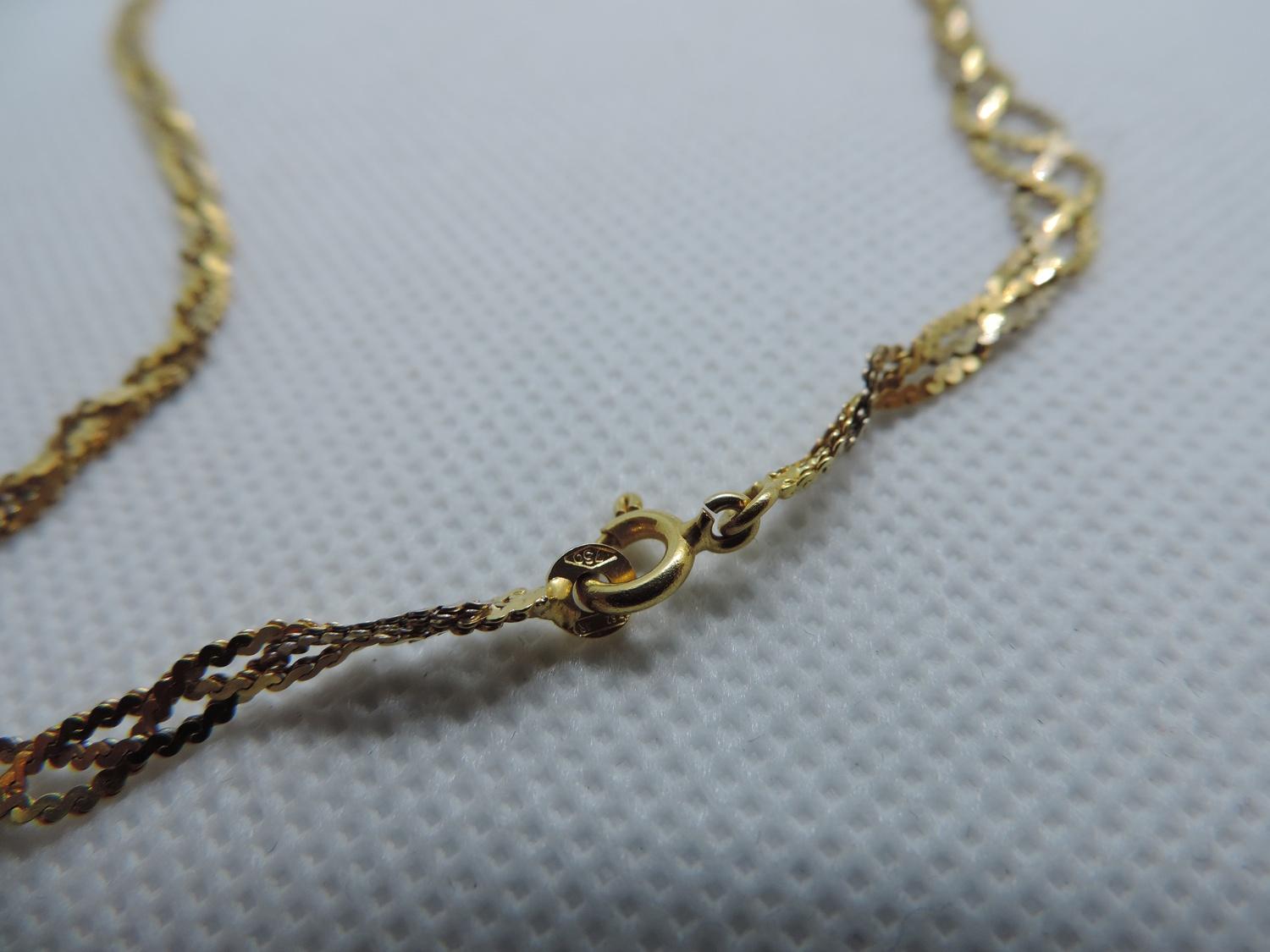 18ct Gold Necklace - 40cm Long - 7gms - Image 3 of 3