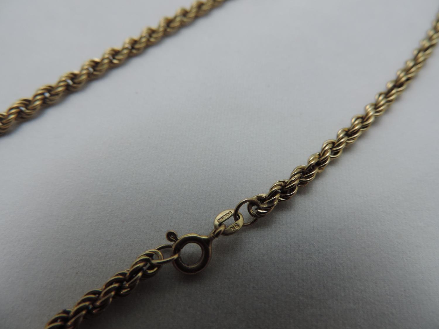 9ct Gold Necklace - 5.5gms - 58cm Long - Image 3 of 3