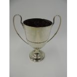 Large Two Handled Trophy not Engraved - 24cm High to top of Handle - 538gms