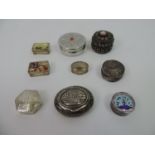 9x Pill Boxes - Some Silver