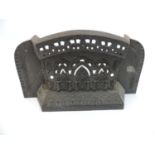 Victorian Cast Iron Fire Front - 49cm Wide x 28cm High