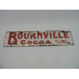 Enamel Sign Bournville Cocoa - Mounted on Section of Painted Hardwood - 152cm Long x 36cm High