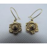 Pair of 18ct Gold Diamond Earnings - 7.4gms