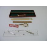 Mahogany Box and Contents - Drawing - 48cm Long