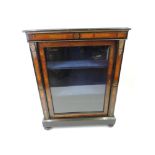 Victorian Mahogany and Inlay Pier Cabinet with Brass Mounts - 81cm Wide x 33cm Deep x 108cm High