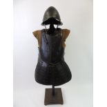 Reproduction Suit of Armour on Stand - Overall Height Including Stand 65cm
