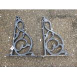 2x Metal Garden Plant Brackets