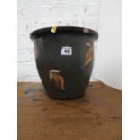 Glazed Circular Garden Planter