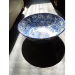 Large Blue and White Fruit Bowl - A/F