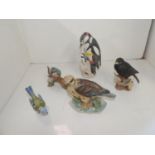 Quantity of Bird Ornaments to include West German