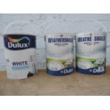 3x Tubs of Masonry Paint